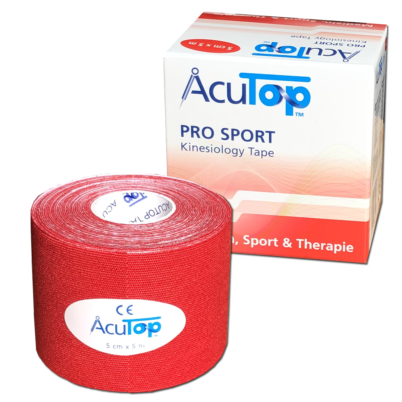 AcuTop Pro Sport - De beste sporttape - Rood - 5cm x 5m - Intertaping.nl